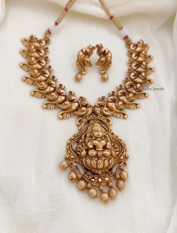Antique Peacock Design Necklace | Antique Jewelry - South India Jewels