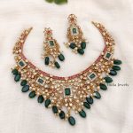 Beautiful Flower Design AD Necklace