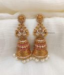 Beautiful Kemp AD Stone Jhumkas