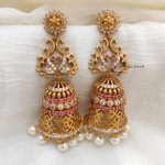 Beautiful Kemp AD Stone Jhumkas