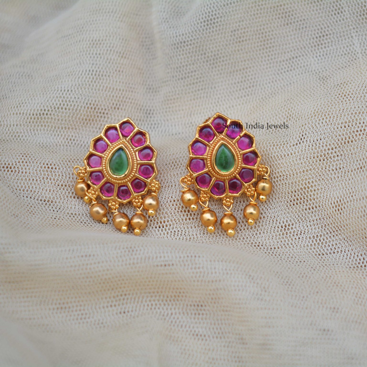 Kemp Earrings | Simple Earrings - South India Jewels