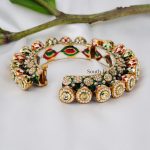 Beautiful Kundan Enamel Kada Bangle