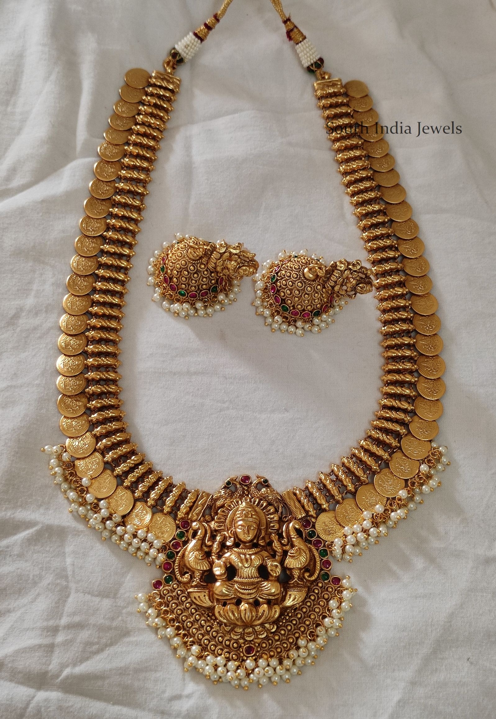 Beautiful Lakshmi Coin Pearls Haram