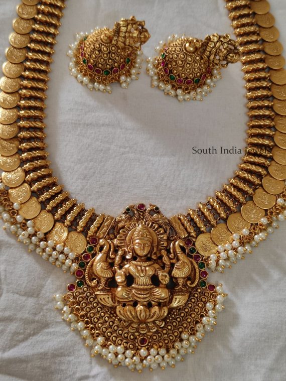 Beautiful Lakshmi Coin Pearls Haram