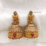 Beautiful Peacock Design AD Jhumkas (2)