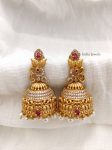 Beautiful Peacock Design AD Jhumkas (4)