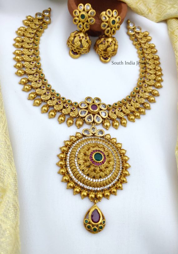 Beautiful Peacock Design Necklace