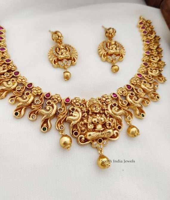 Artificial Traditional Jewellery | Lakshmi Necklace - South India Jewels