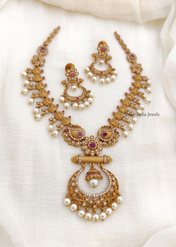 Elegant AD Stone Lakshmi Necklace