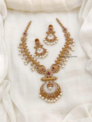 Elegant AD Stone Lakshmi Necklace