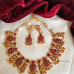 Elegant Kemp Stone Lakshmi Necklace