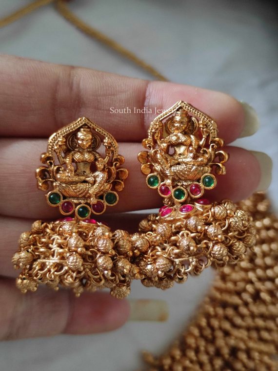 Elegant Lakshmi Gold Beads Necklace (2)