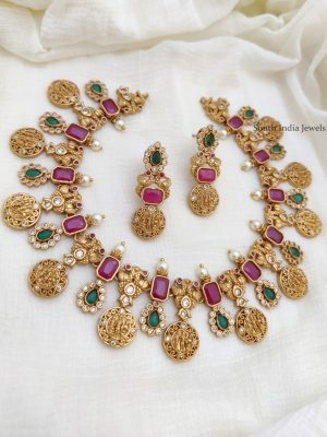 Gorgeous Ram Parivar AD Stone Necklace