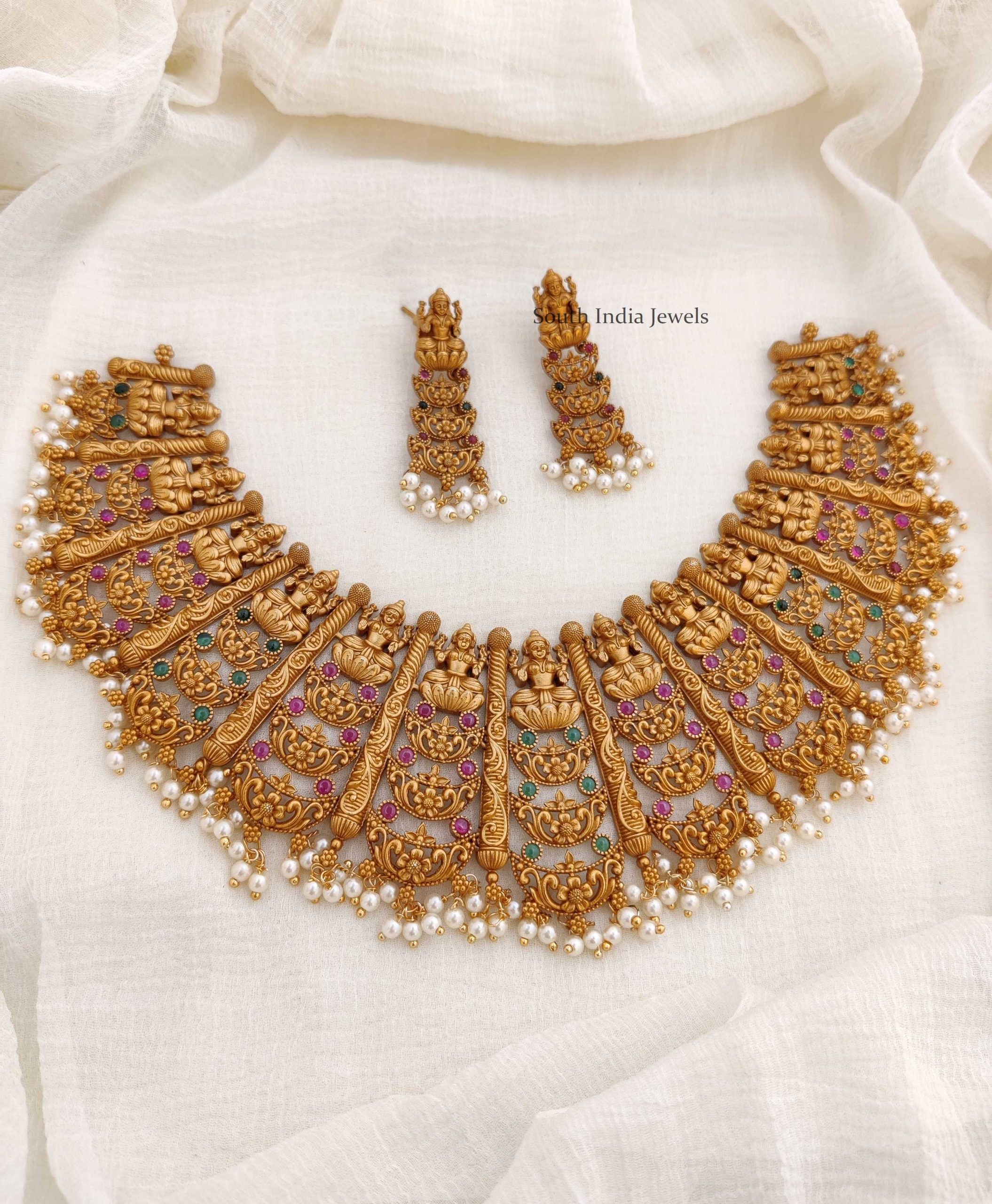 Heavy Lakshmi Bridal Necklace