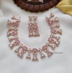 Party Wear Rose Gold Necklace