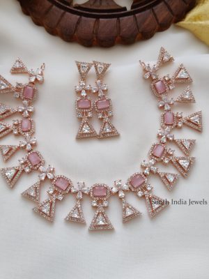 Party Wear Rose Gold Necklace