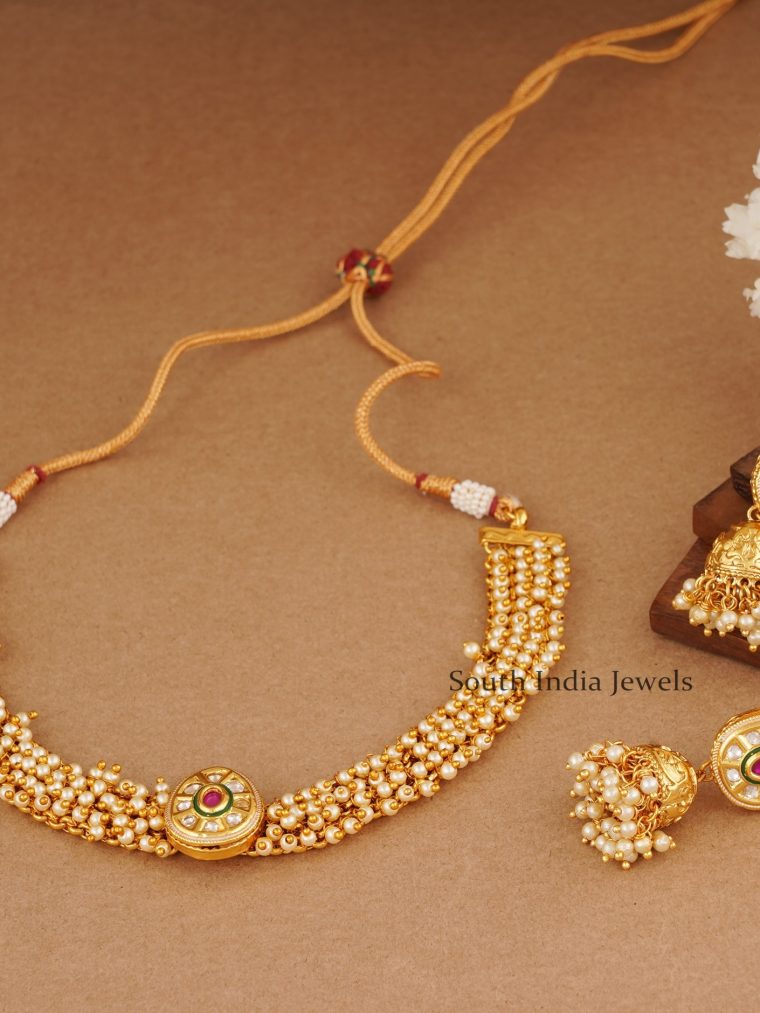 Double Layered Aries Necklace - South India Jewels