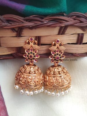 Traditional Ganesha Design Jhumkas