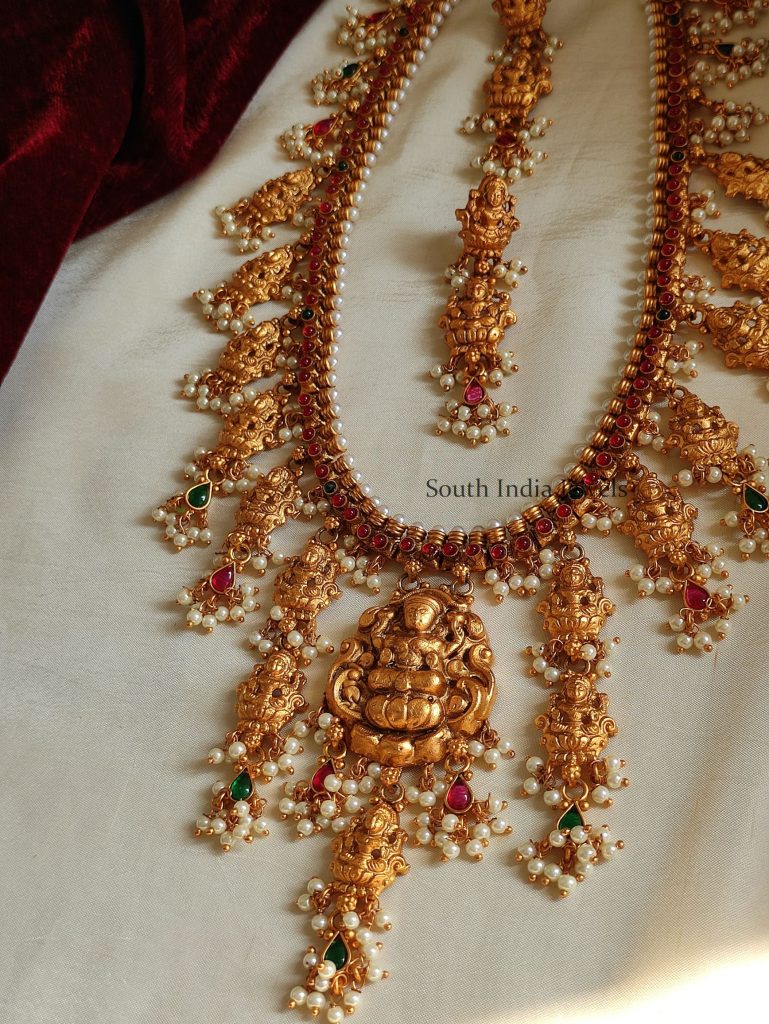 Traditional Guttapusalu Lakshmi Haram - South India Jewels