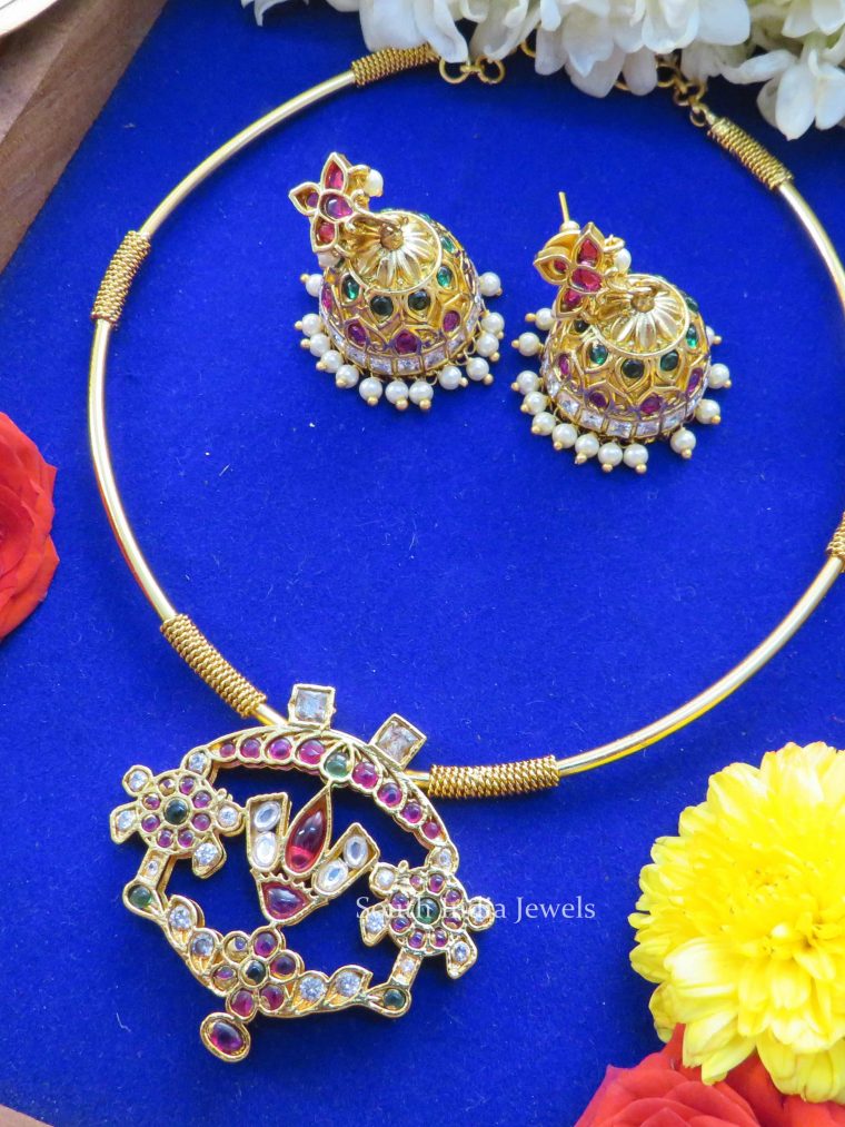 Traditional Lord Venkateshwara Design Pipe Necklace.. (2)