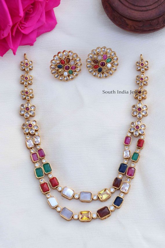 Traditional Navarathna Double Layer Necklace