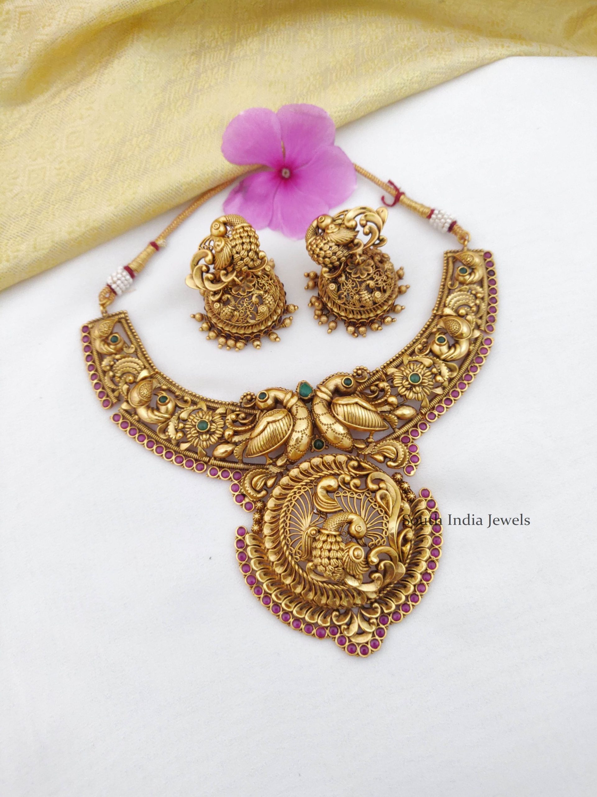 Traditional Peacock Bridal Necklace (2)