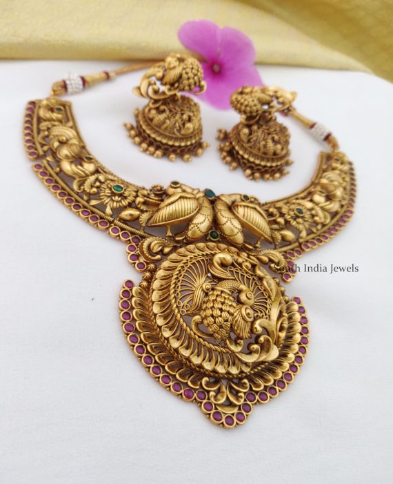 Traditional Peacock Bridal Necklace