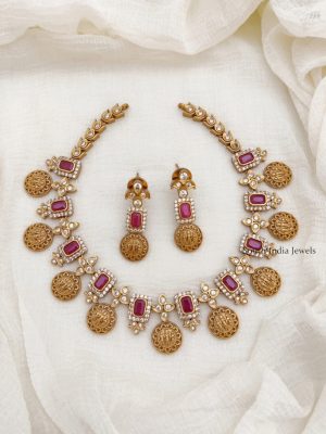 Traditional Ram Parivar AD Stone Necklace