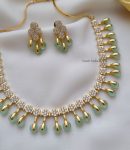 Trendy Pale Green AD Stone Necklace (3)