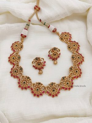 Unique Flower Design Necklace (2)