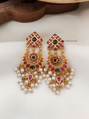 Amazing Chandbali Flower Design Earrings (2)