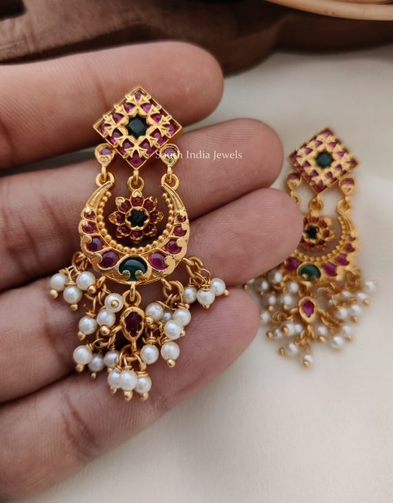 Amazing Chandbali Flower Design Earrings