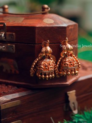 Antique Semi Precious Stones Jhumkas