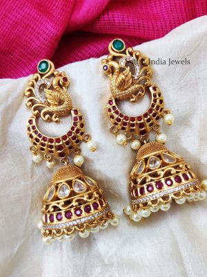 Beautiful Bridal Peacock Jhumka