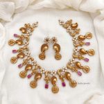 Beautiful Elephant Design Lakshmi Necklace