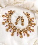 Beautiful Elephant Design Lakshmi Necklace (2)