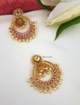 Beautiful Kemp Stone Chandbali Earrings (2)