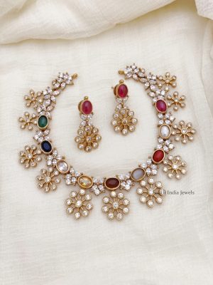 Beautiful Navarathna Stone Necklace (2)