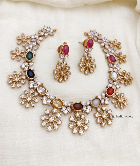 Beautiful Navarathna Stone Necklace