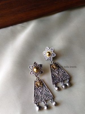 German Silver Dual Tone Earrings