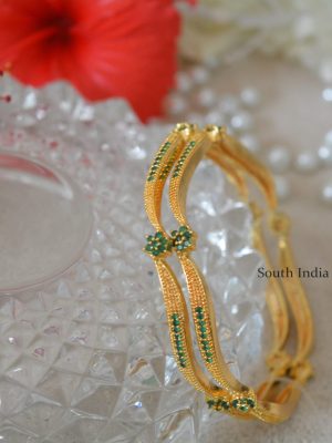 Imitation Gold Polish Bangles