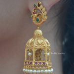 Lakshmi Gopura Peacock Jhumkas