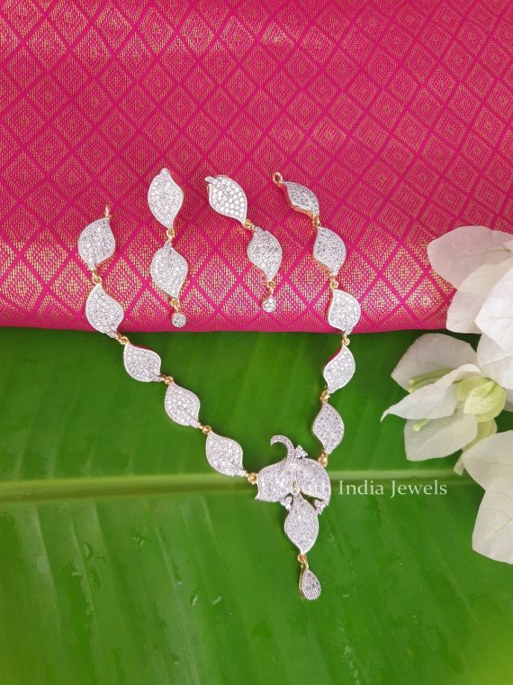 Leaf Design GJ Stone Necklace