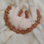 Matte Finish Peach Color Necklace