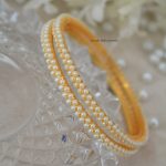 Pearl Studded Gold Polish Bangles