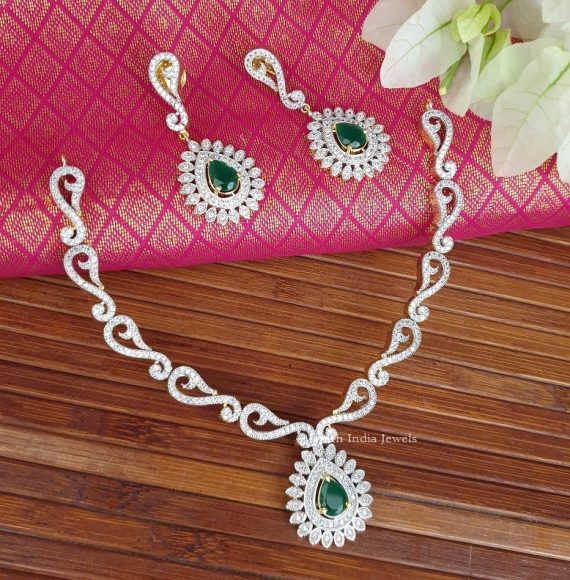 Stunning GJ Diamond Stone Necklace (2)