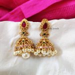 Traditional Kemp Stone Jhumkas