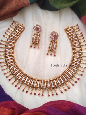 Unique CZ Mallu Design Necklace