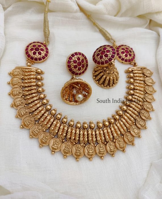 Unique Lakshmi Coin Mogappu Necklace