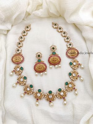 Unique Lakshmi Design AD Necklace